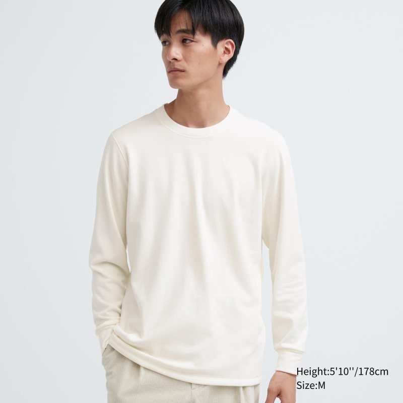T Shirts Uniqlo Heattech Ultra Warm Crew Neck Homme Blanche | 3422993