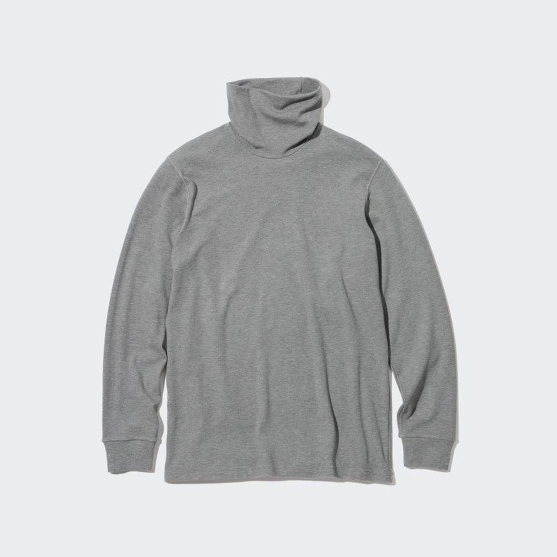 T Shirts Uniqlo Heattech Ultra Warm Turtleneck Long-sleeve Homme Grise | 1169224