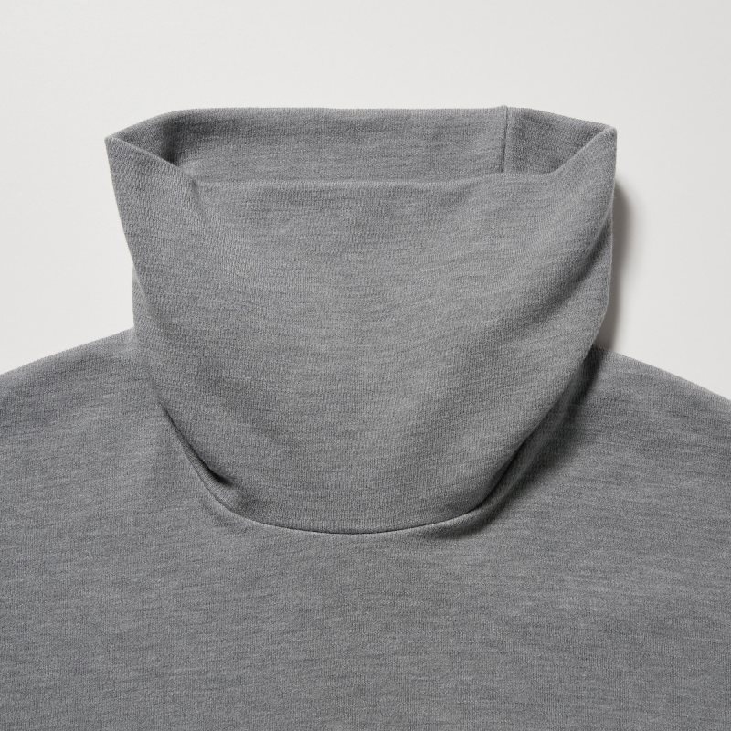 T Shirts Uniqlo Heattech Ultra Warm Turtleneck Long-sleeve Homme Grise | 1169224