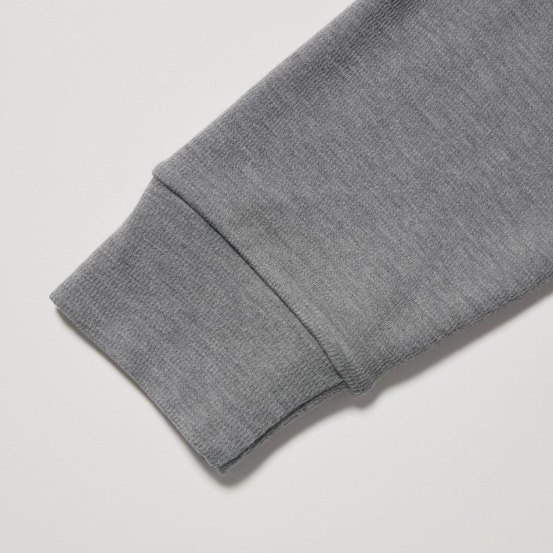 T Shirts Uniqlo Heattech Ultra Warm Turtleneck Long-sleeve Homme Grise | 1169224