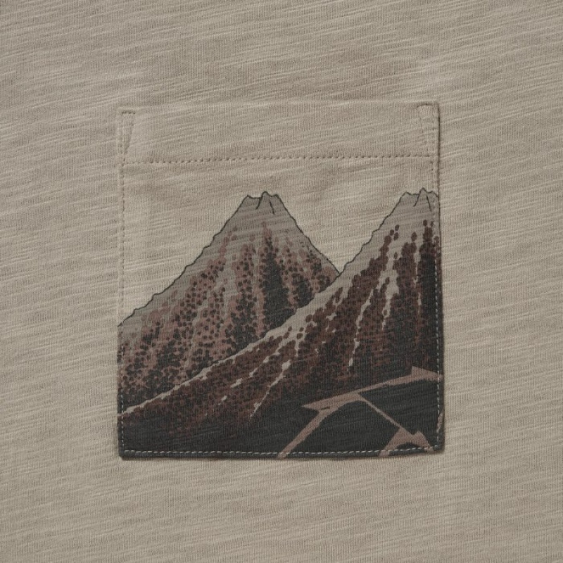 T Shirts Uniqlo Hokusai UT Short Sleeve Femme Beige | 4464343