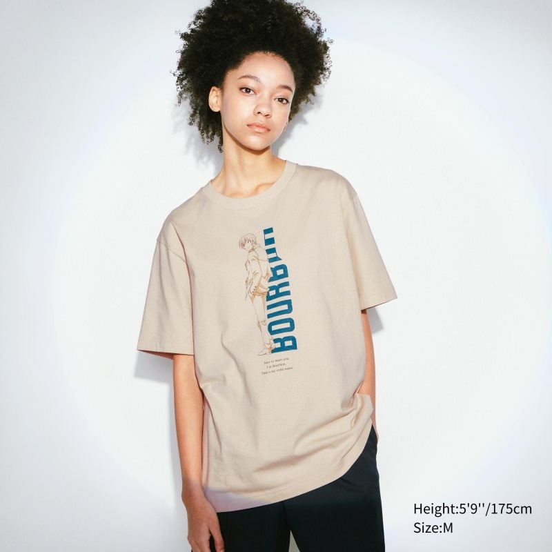 T Shirts Uniqlo Introduction Of Detective Conan Case Closed Ut Short-sleeve Graphic Homme Beige | 1687556