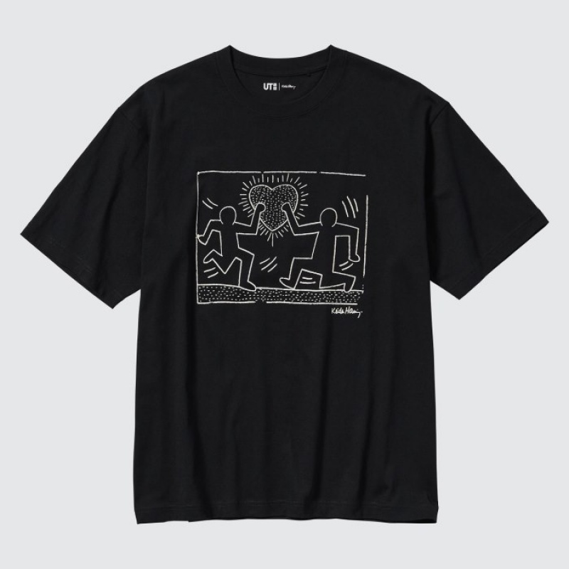 T Shirts Uniqlo Keith Haring UT Short Sleeve Femme Noir | 2086421