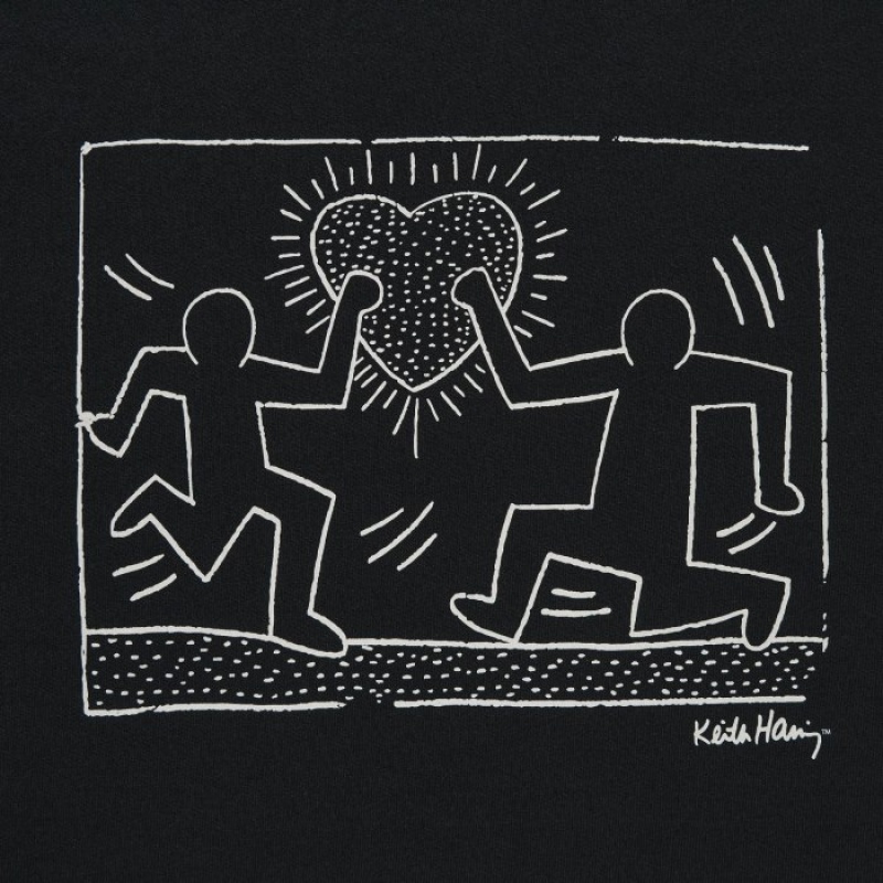 T Shirts Uniqlo Keith Haring UT Short Sleeve Femme Noir | 2086421