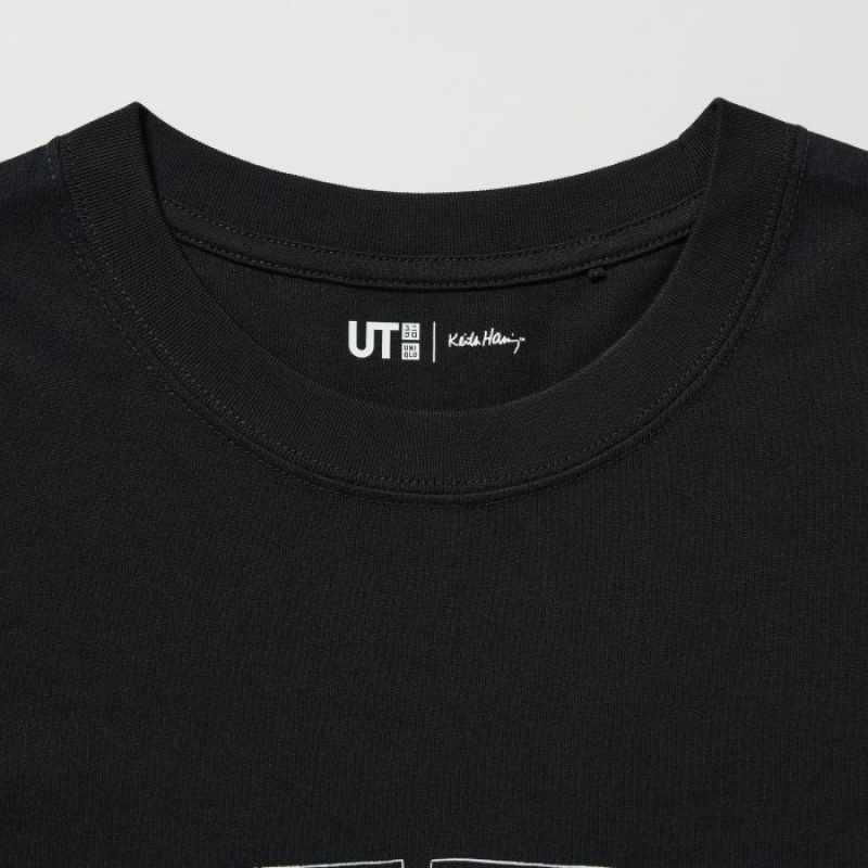 T Shirts Uniqlo Keith Haring UT Short Sleeve Femme Noir | 7887461