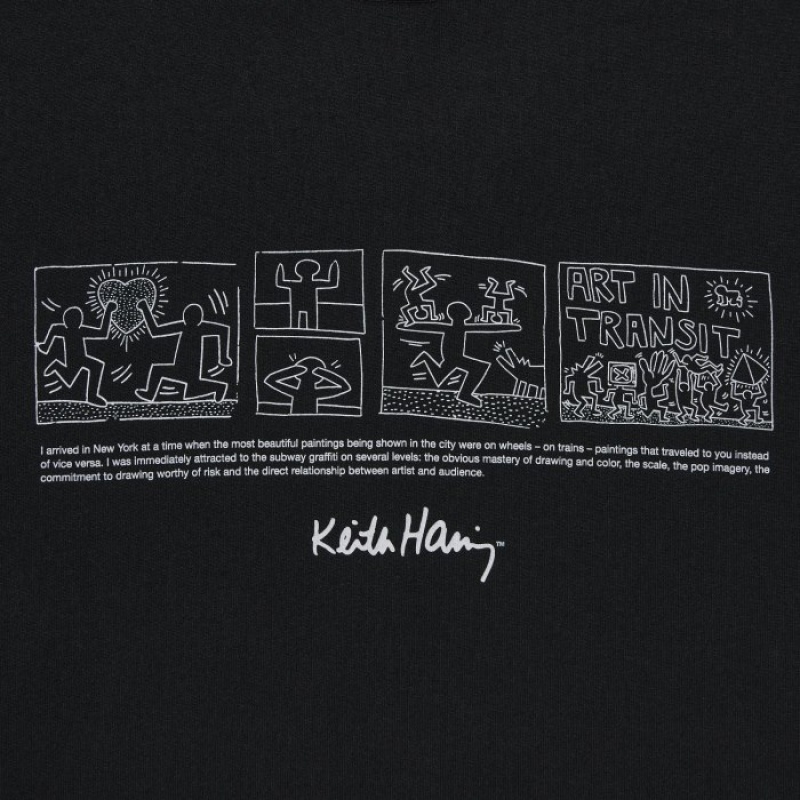 T Shirts Uniqlo Keith Haring UT Short Sleeve Femme Noir | 7887461