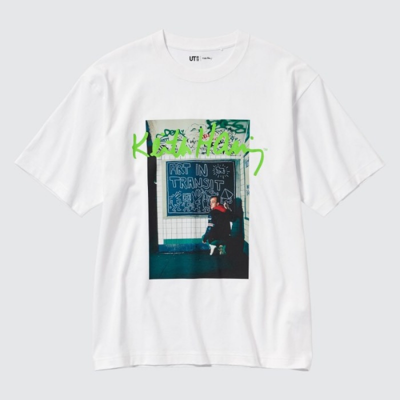 T Shirts Uniqlo Keith Haring UT Short Sleeve Femme Blanche | 2215307