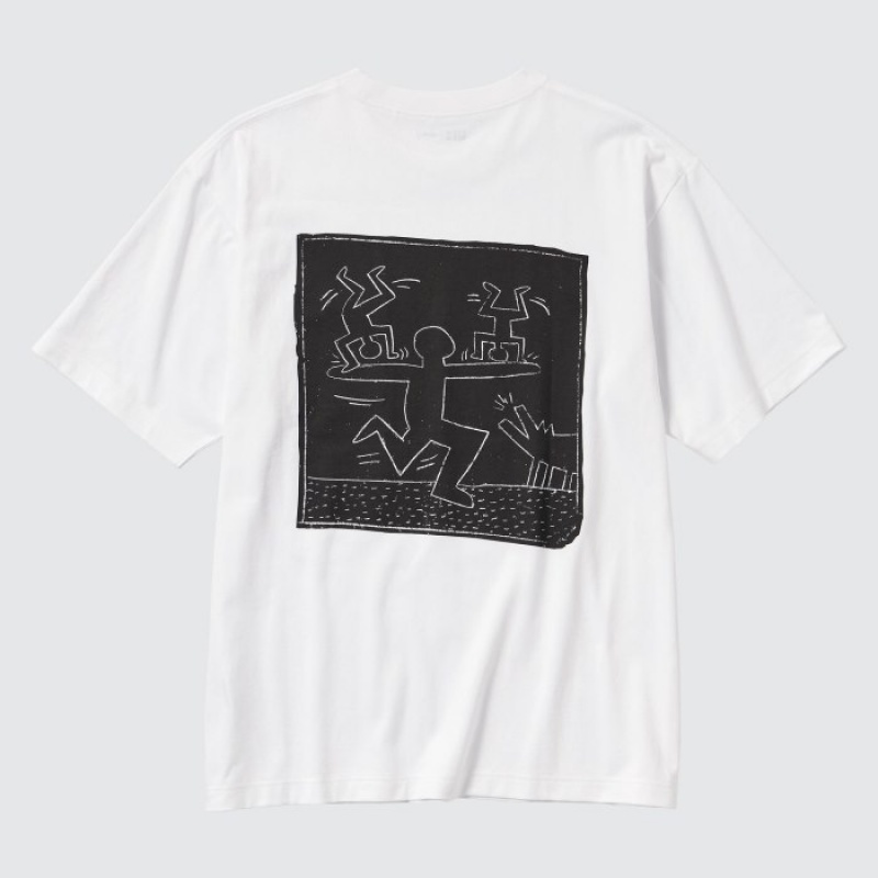 T Shirts Uniqlo Keith Haring UT Short Sleeve Femme Blanche | 4697869