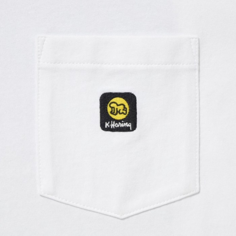 T Shirts Uniqlo Keith Haring UT Short Sleeve Femme Blanche | 4697869