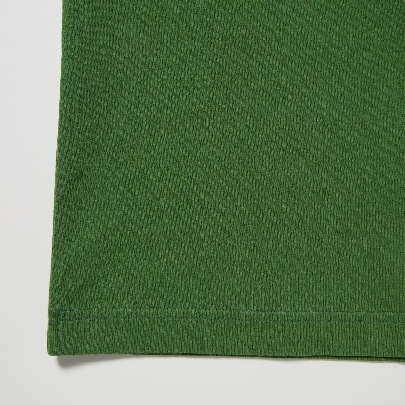 T Shirts Uniqlo L.A. Eats Ut Oversized Short-sleeve Graphic Pizzanista! Homme Vert | 8329486