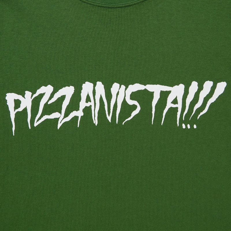 T Shirts Uniqlo L.A. Eats Ut Oversized Short-sleeve Graphic Pizzanista! Homme Vert | 8329486