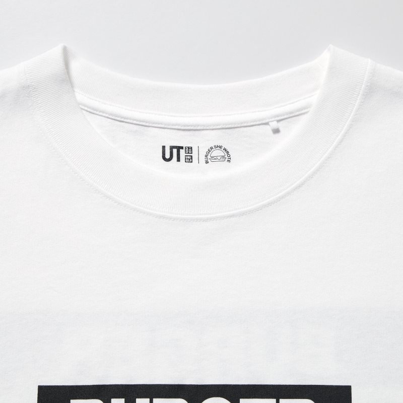 T Shirts Uniqlo L.A. Eats Ut Oversized Short-sleeve Graphic Burger She Wrote Homme Blanche | 9030963