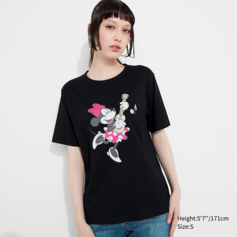 T Shirts Uniqlo MAGIC FOR ALL FOREVER UT Short-Sleeve Femme Noir | 8593634