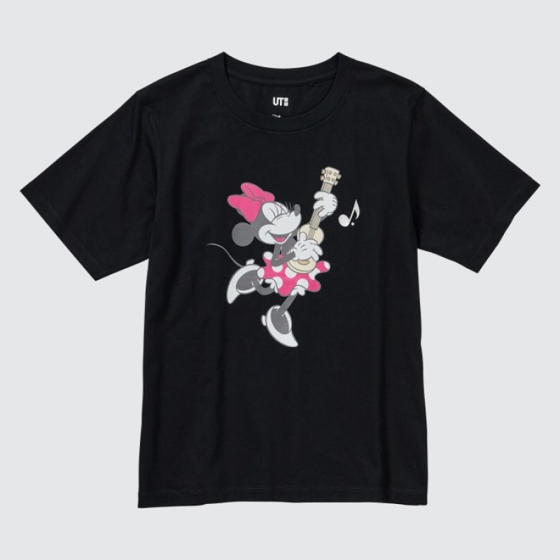 T Shirts Uniqlo MAGIC FOR ALL FOREVER UT Short-Sleeve Femme Noir | 8593634