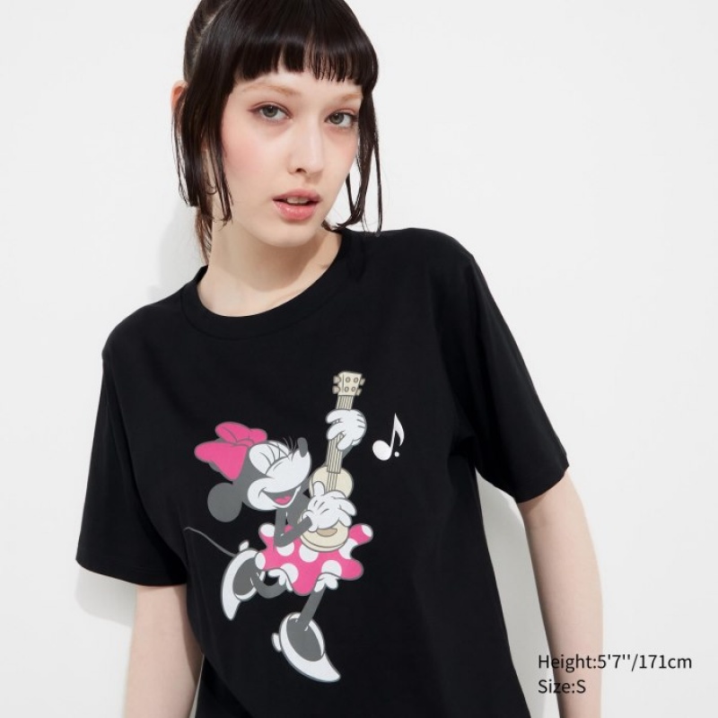 T Shirts Uniqlo MAGIC FOR ALL FOREVER UT Short-Sleeve Femme Noir | 8593634