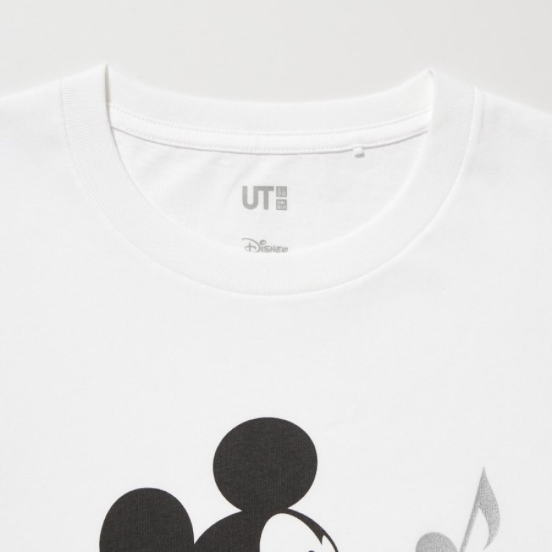 T Shirts Uniqlo MAGIC FOR ALL FOREVER UT Short-Sleeve Femme Blanche | 8083286