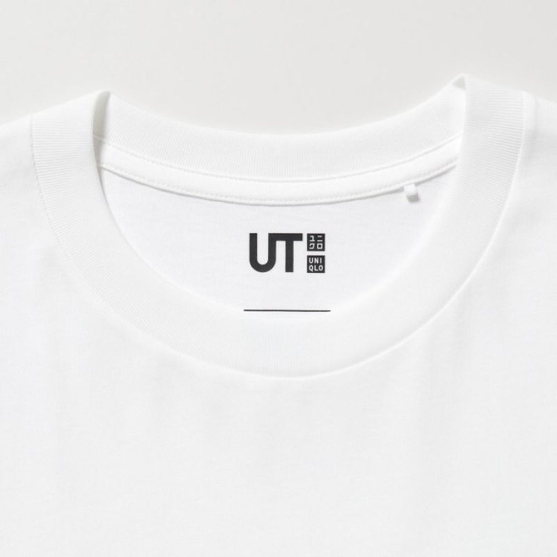 T Shirts Uniqlo MAGIC FOR ALL FOREVER UT Short-Sleeve Femme Blanche | 8163358