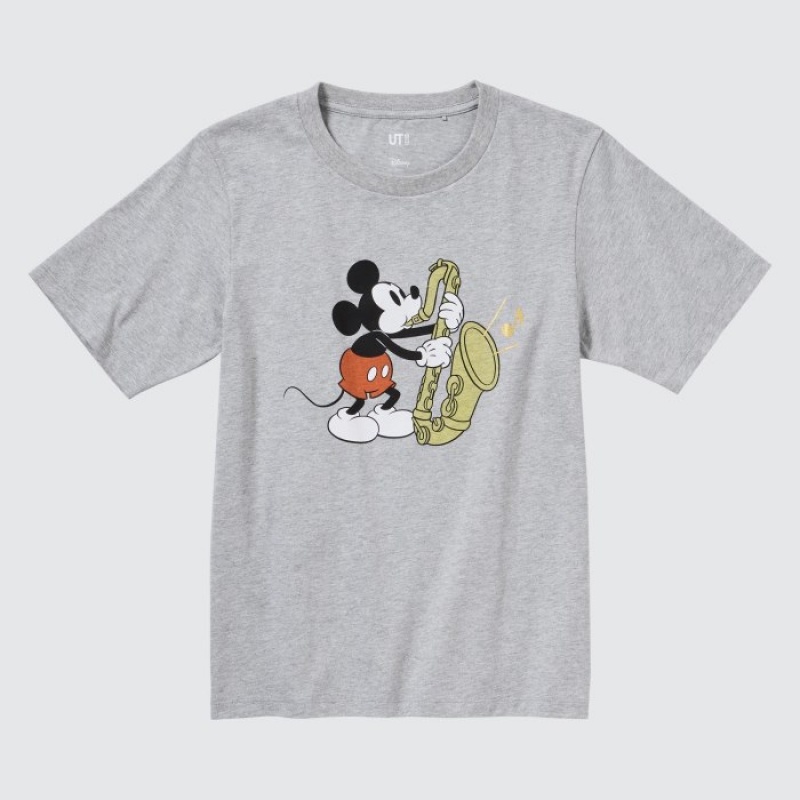 T Shirts Uniqlo MAGIC FOR ALL FOREVER UT Short-Sleeve Femme Grise | 7226423