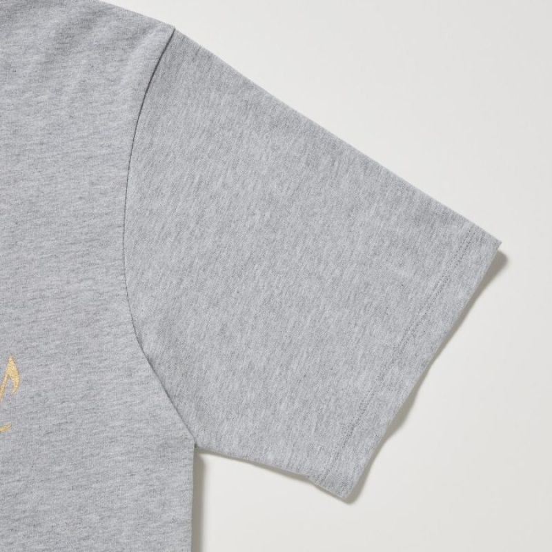 T Shirts Uniqlo MAGIC FOR ALL FOREVER UT Short-Sleeve Femme Grise | 7226423