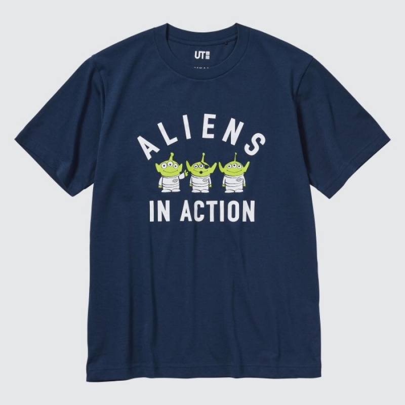 T Shirts Uniqlo MAGIC FOR ALL FOREVER UT Short-Sleeve Femme Bleu Marine | 7091833