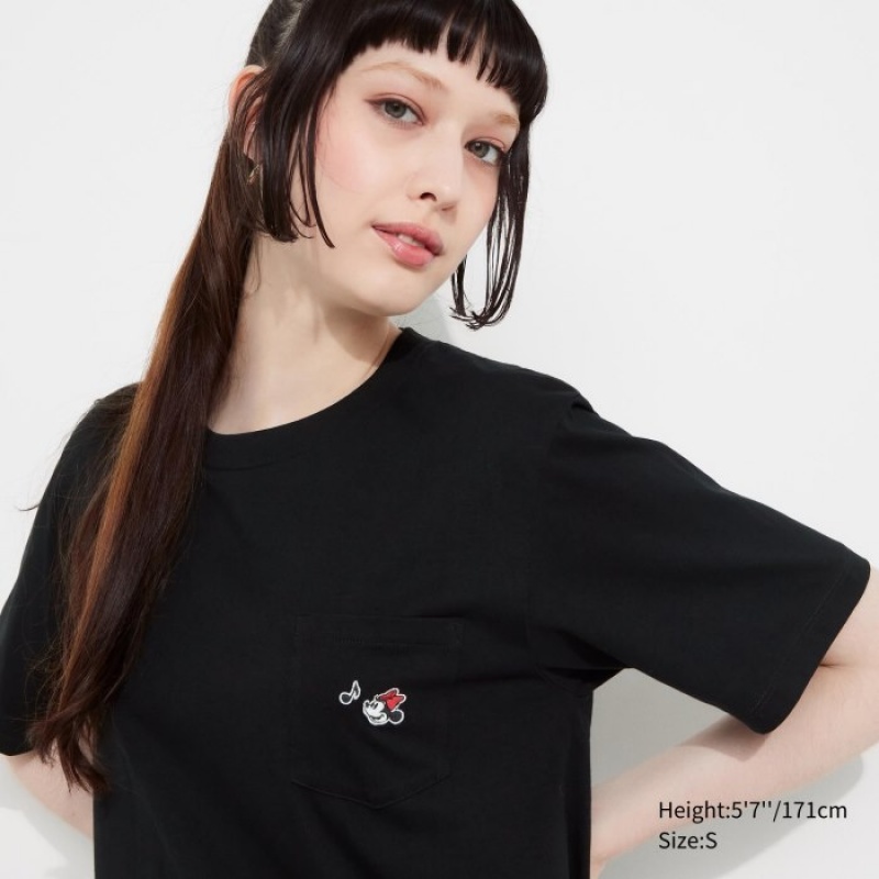 T Shirts Uniqlo MAGIC FOR ALL FOREVER UT Short-Sleeve Femme Noir | 3554562
