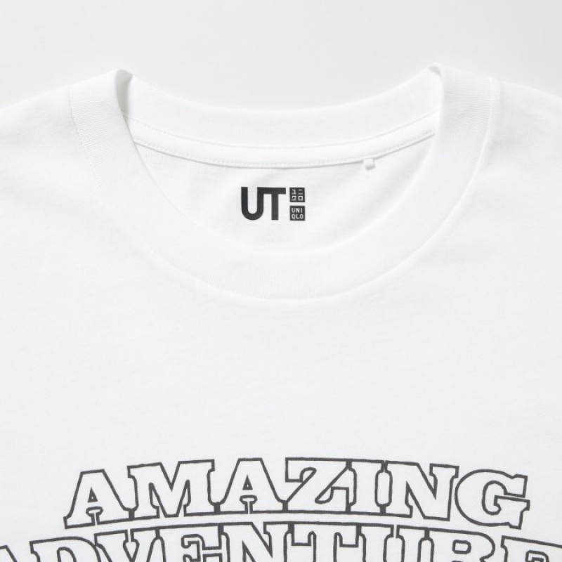T Shirts Uniqlo MAGIC FOR ALL FOREVER UT Short-Sleeve Femme Blanche | 3304359