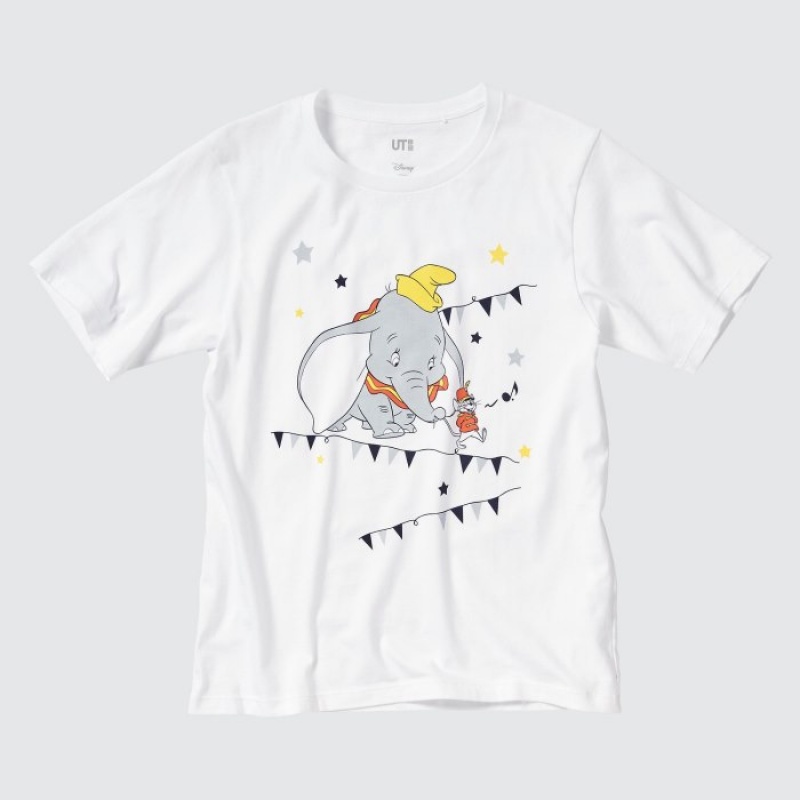 T Shirts Uniqlo Magic For All Classics Short-Sleeve UT Femme Blanche | 5650466