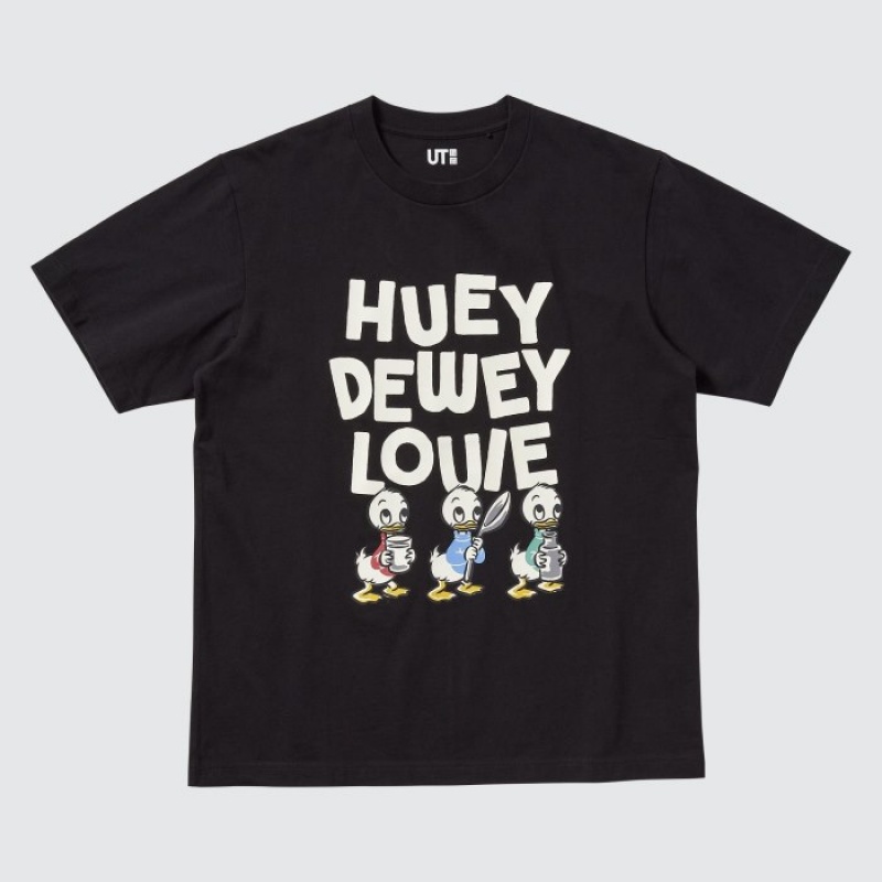 T Shirts Uniqlo Magic For All Favorites UT Short-Sleeve Femme Noir | 7732144