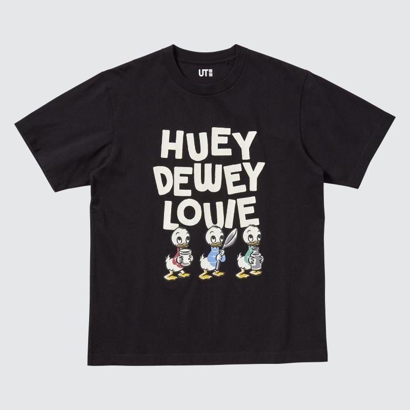 T Shirts Uniqlo Magic For All Favorites Ut Short-sleeve Graphic Homme Noir | 163546