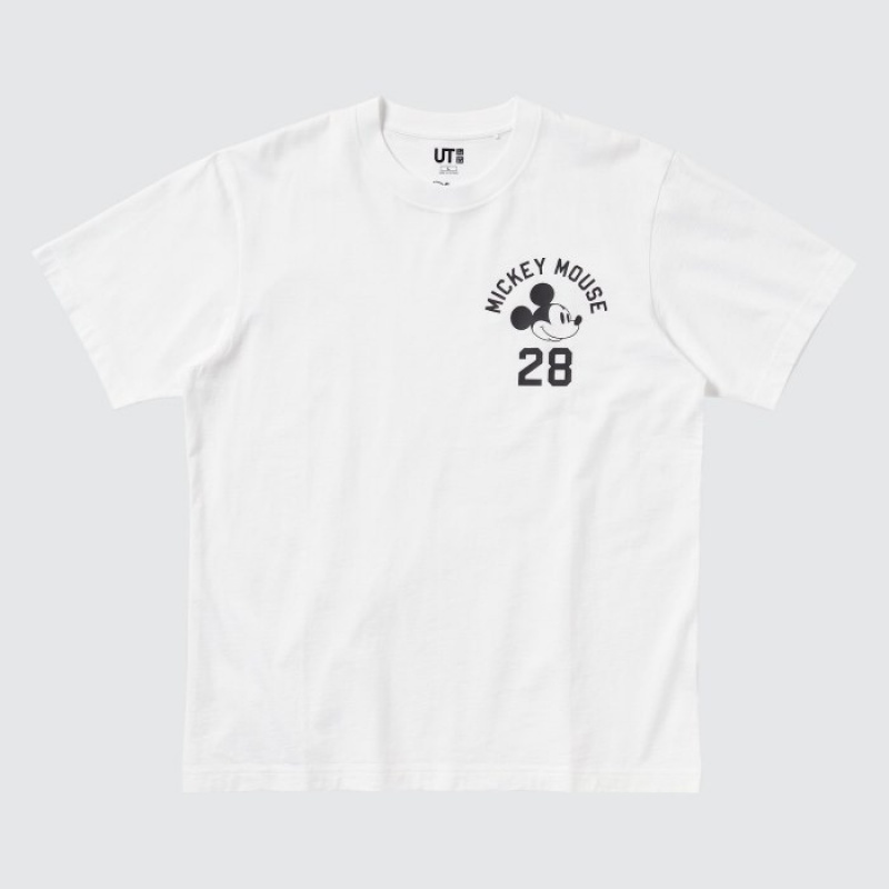 T Shirts Uniqlo Magic For All Timeless Favorites UT Short-Sleeve Femme Blanche | 9157716