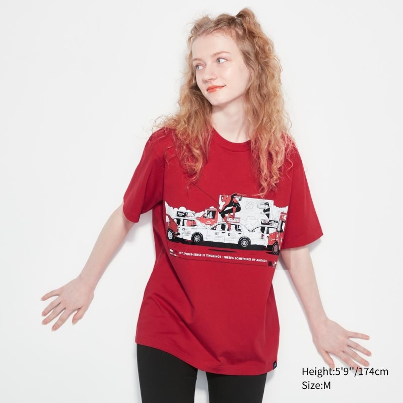 T Shirts Uniqlo Marvel Art Collection By Mondo Ut Short Sleeve Graphic Homme Rouge | 2065050