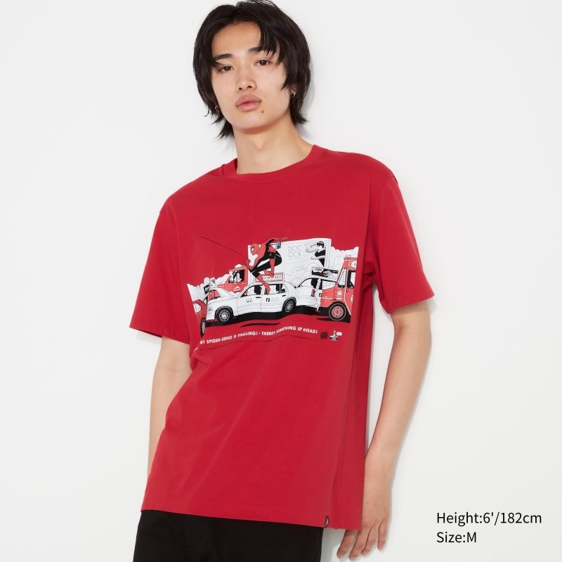 T Shirts Uniqlo Marvel Art Collection By Mondo Ut Short Sleeve Graphic Homme Rouge | 2065050
