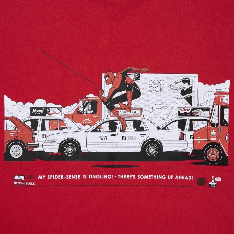 T Shirts Uniqlo Marvel Art Collection By Mondo Ut Short Sleeve Graphic Homme Rouge | 2065050