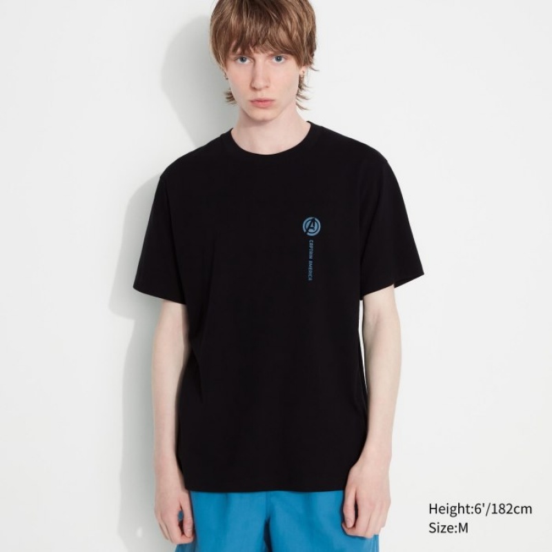 T Shirts Uniqlo Marvel Art Collection by Mondo UT Short Sleeve Femme Noir | 8629410