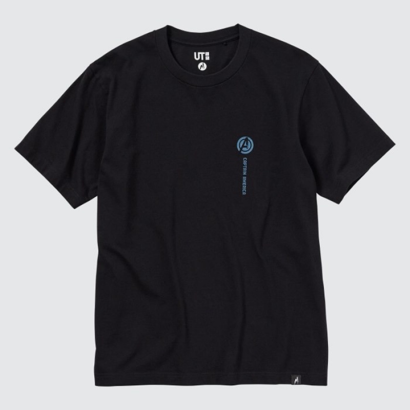 T Shirts Uniqlo Marvel Art Collection by Mondo UT Short Sleeve Femme Noir | 8629410