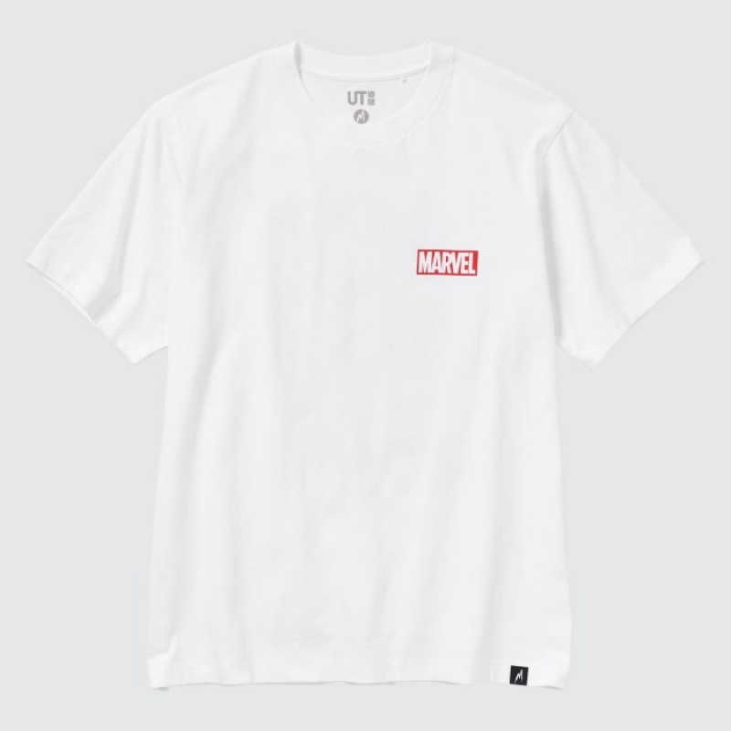 T Shirts Uniqlo Marvel Art Collection by Mondo UT Short-Sleeve Femme Blanche | 1121177