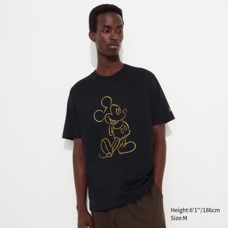 T Shirts Uniqlo Mickey Shines UT Short-Sleeve Femme Noir | 8410362