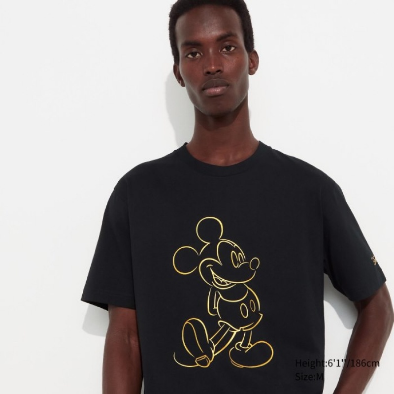 T Shirts Uniqlo Mickey Shines UT Short-Sleeve Femme Noir | 8410362