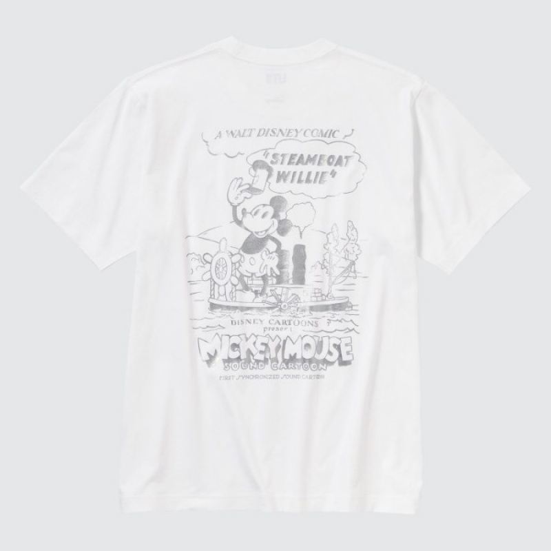 T Shirts Uniqlo Mickey Shines UT Short-Sleeve Femme Blanche | 1414174