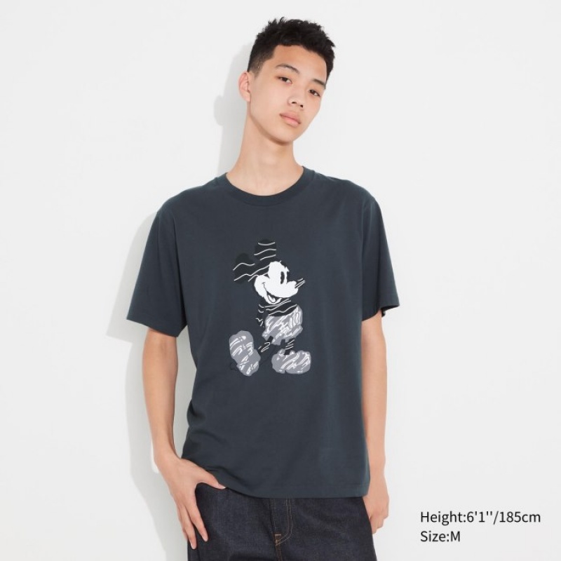 T Shirts Uniqlo Mickey Stands UT Short-Sleeve Femme Grise | 9584498