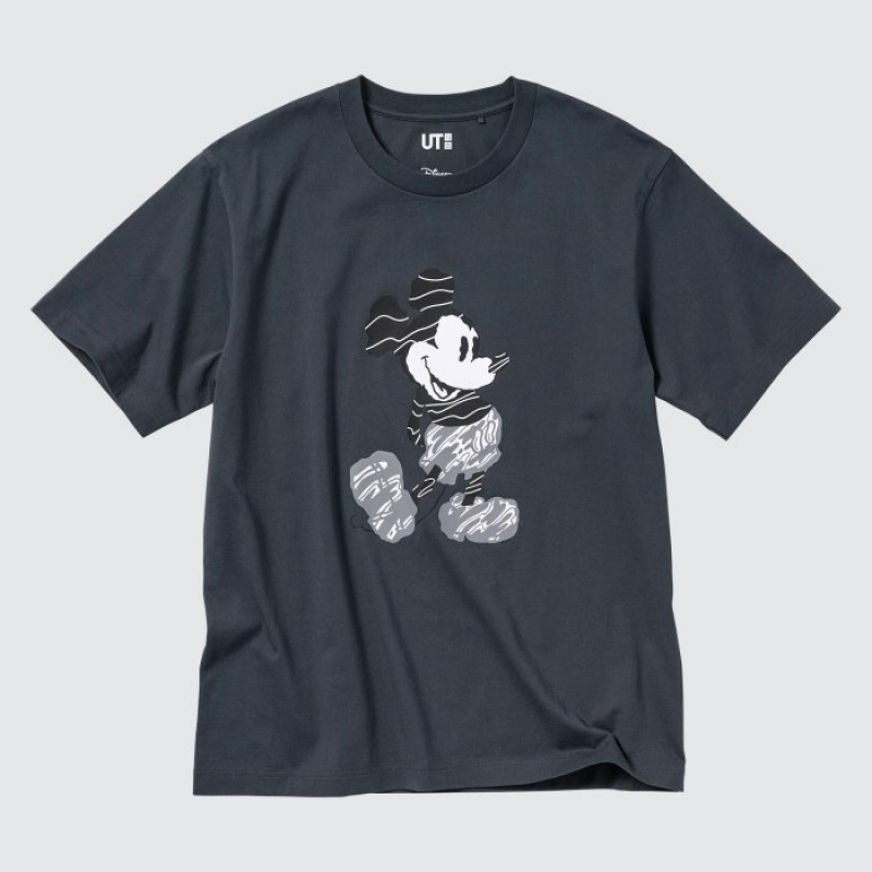 T Shirts Uniqlo Mickey Stands UT Short-Sleeve Femme Grise | 9584498