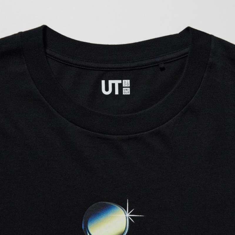 T Shirts Uniqlo Mickey Stands UT Short Sleeve Femme Noir | 8214852