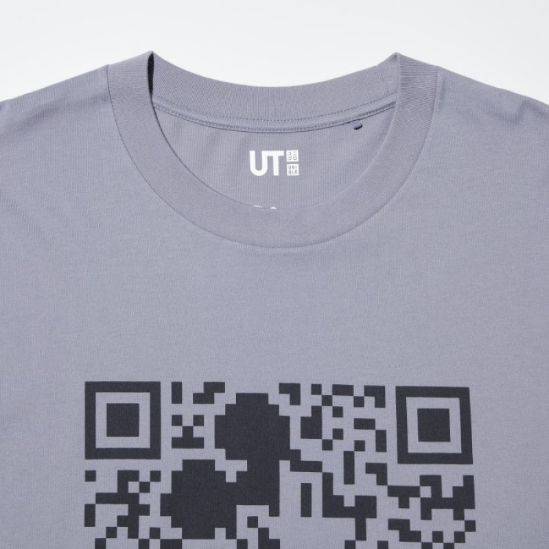 T Shirts Uniqlo Mickey Stands UT Short Sleeve Femme Grise | 5565260