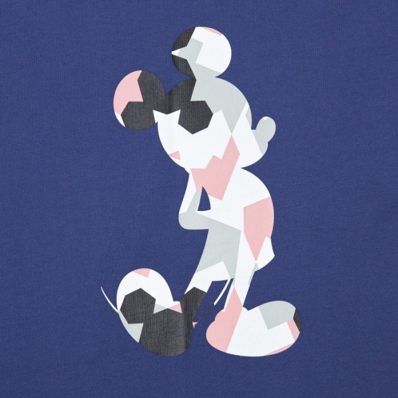 T Shirts Uniqlo Mickey Stands UT Short Sleeve Femme Bleu | 9054032