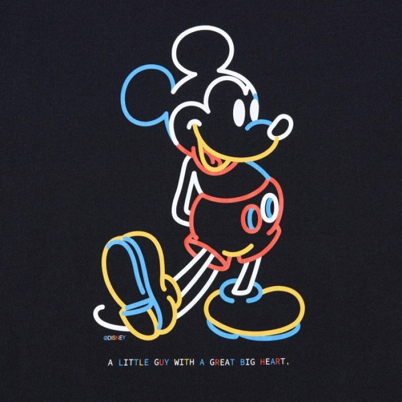 T Shirts Uniqlo Mickey Stands UT Short Sleeve Femme Noir | 7543978