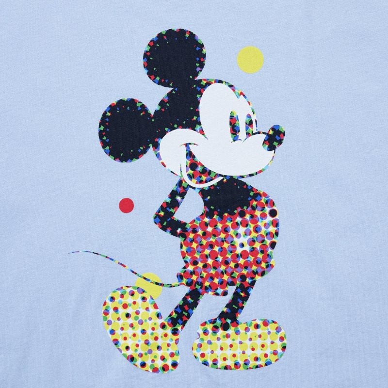 T Shirts Uniqlo Mickey Stands Ut Short Sleeve Graphic Homme Bleu | 8868212