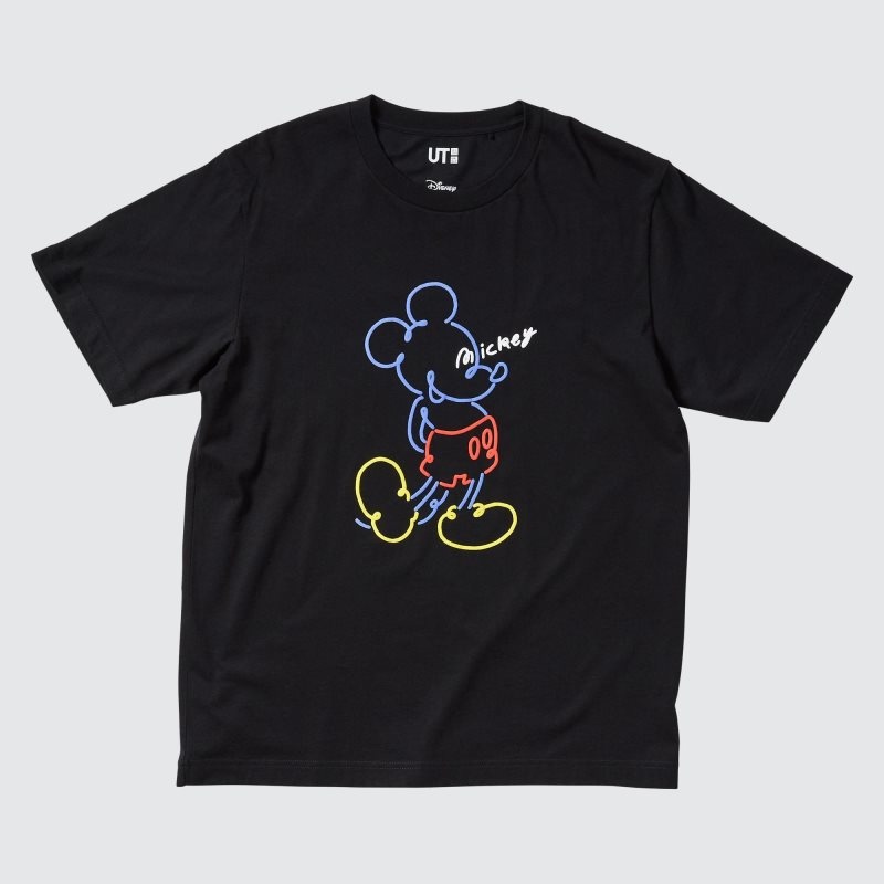 T Shirts Uniqlo Mickey Stands Ut Short-sleeve Graphic Homme Noir | 773337