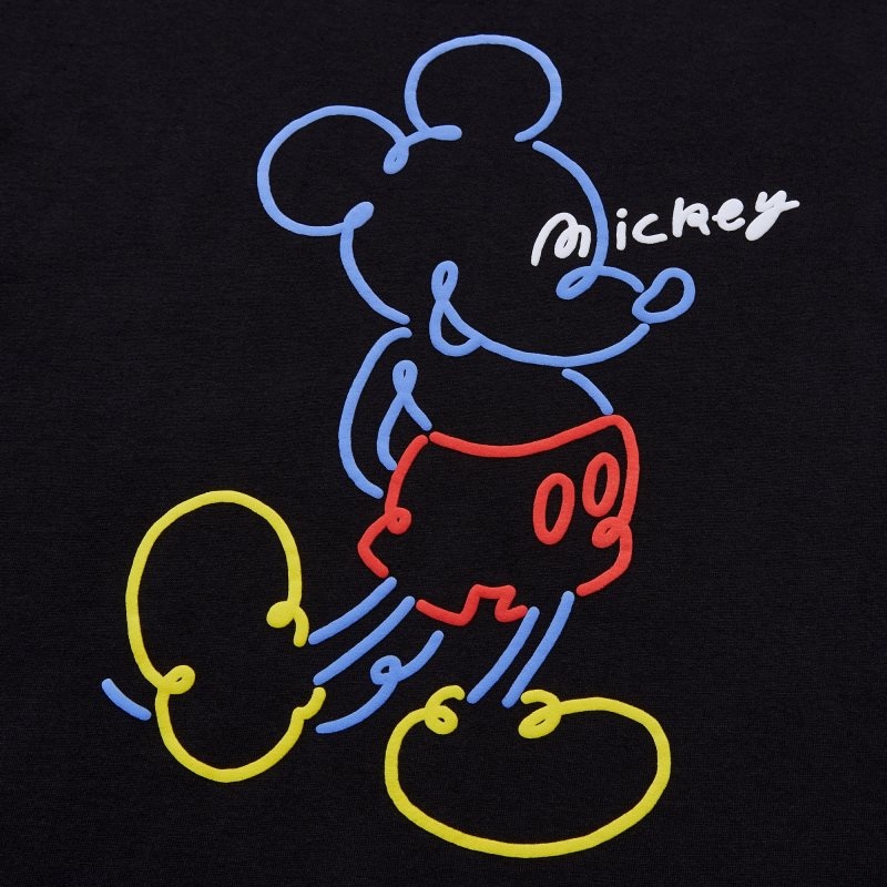 T Shirts Uniqlo Mickey Stands Ut Short-sleeve Graphic Homme Noir | 773337