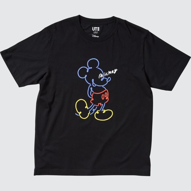 T Shirts Uniqlo Mickey Stands Ut Short-sleeve Graphic Homme Noir | 773337