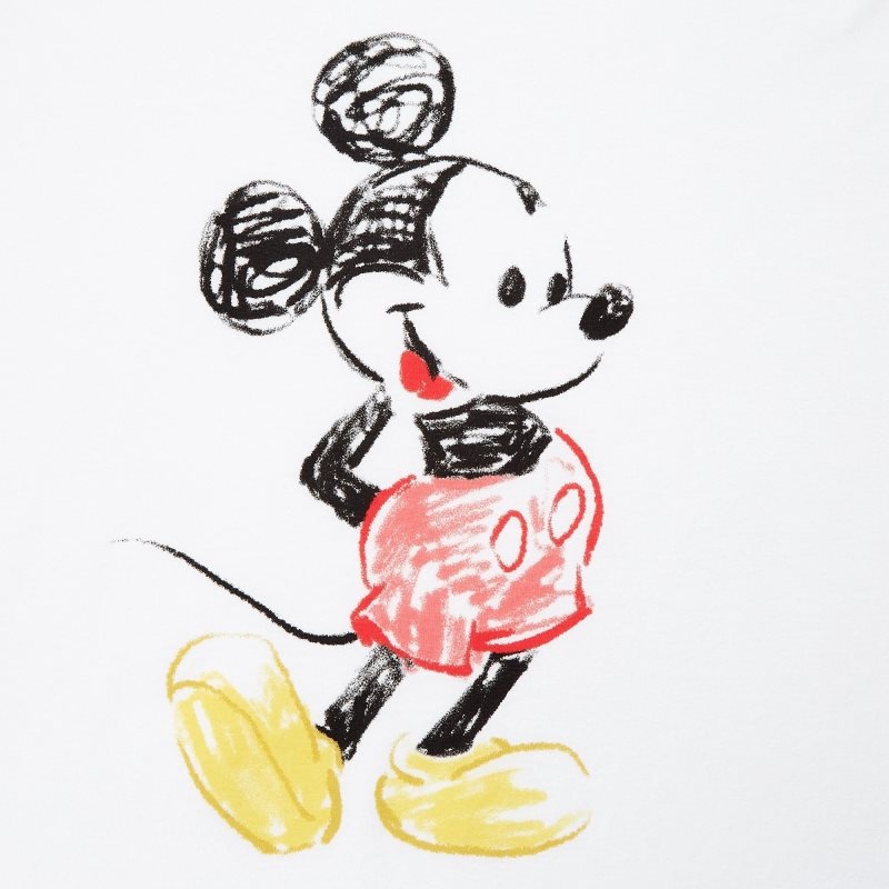 T Shirts Uniqlo Mickey Stands Ut Short-sleeve Graphic Homme Blanche | 512012